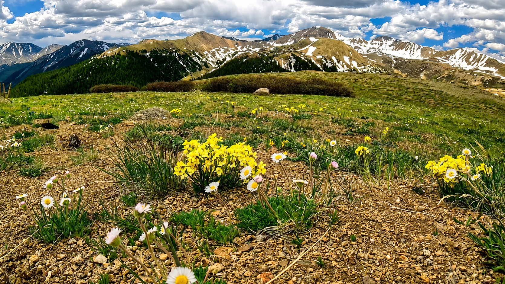 High mountain scenery near Leadville and Independence Pass Colorado