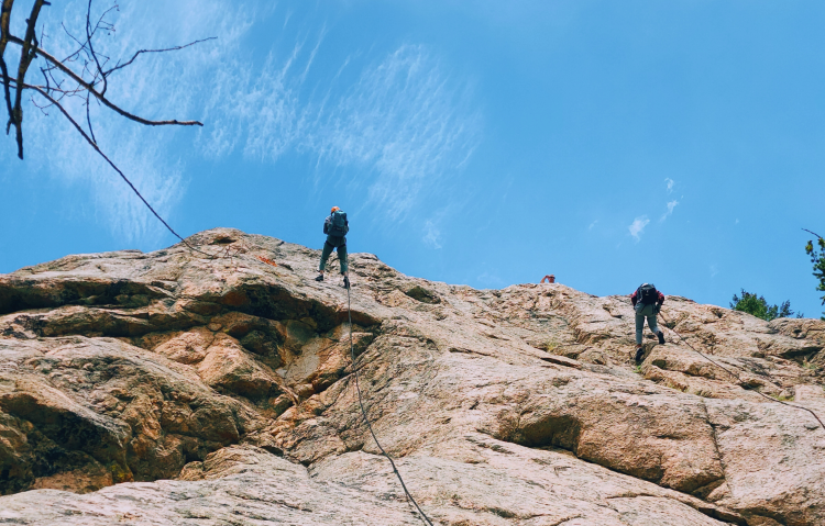 Rock climbing near the Arkansas River