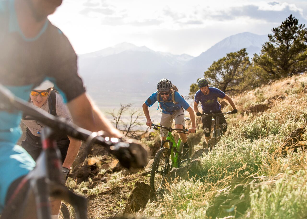 Arkansas Hills and S-Mountain trails above downtown Salida Colorado